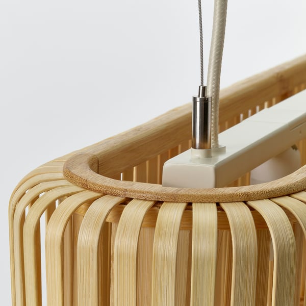 VARPTROSS Lámpara de techo, bambú, 79 cm