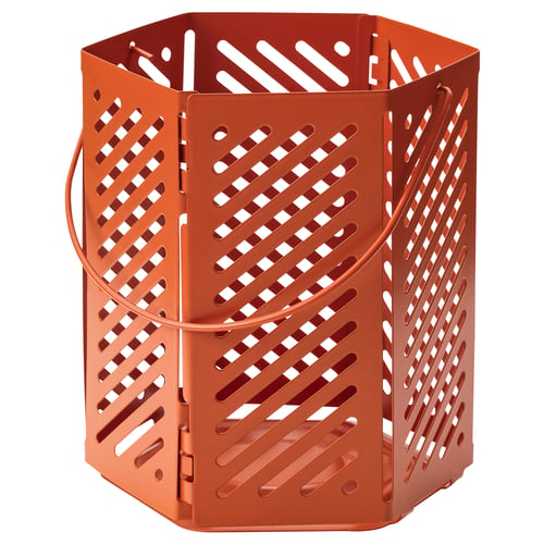 VÅRSYREN Quinqué, café-naranja, 12 cm