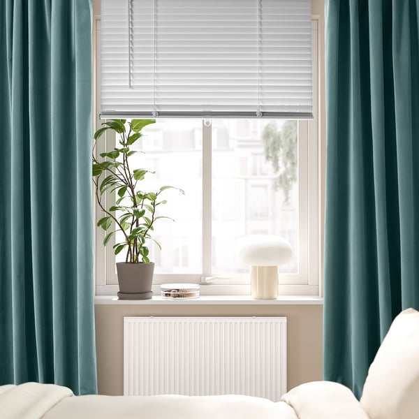 VECKLARFLY Cortinas, blanco, 91.4x155 cm