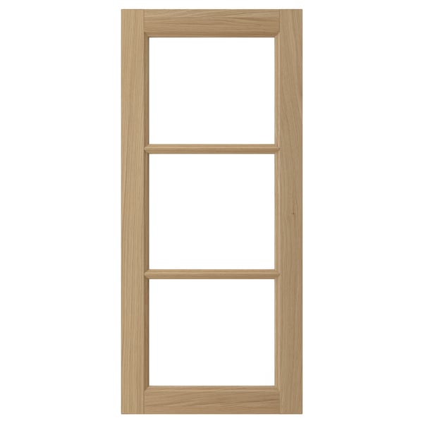 VEDHAMN Puerta de vidrio, roble, 46x102 cm