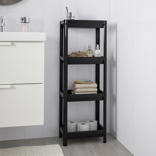 VESKEN Estante, negro, 37x23x101 cm