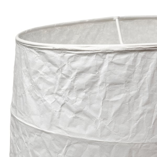 VICKLEBY Lámpara de piso, blanco/hecho a mano, 136 cm