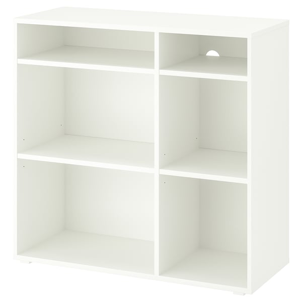VIHALS Estante con 4 repisas, blanco, 95x37x90 cm