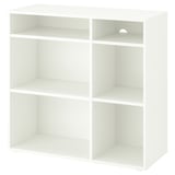 VIHALS Estante con 4 repisas, blanco, 95x37x90 cm
