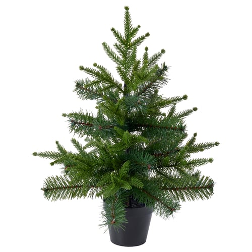 VINTERFINT Planta artificial, int/ext/árbol de navidad verde, 12 cm