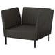 VITTSKÄR Camastro modular, mimbre de plástico gris oscuro