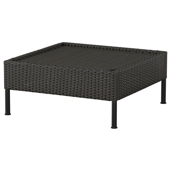 VITTSKÄR Módulo 1 plaza para sofá modular, mimbre de plástico exterior/gris oscuro