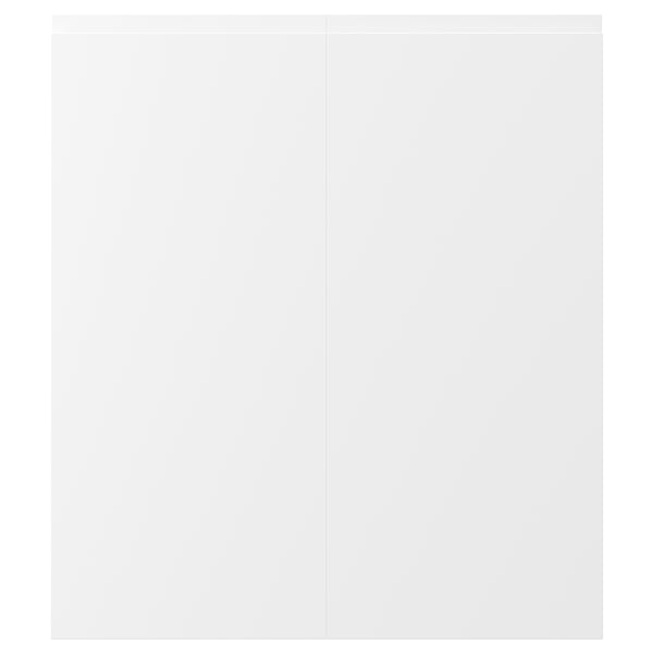 VOXTORP Puerta de gabinete esquina, 2 pzas, diestro blanco mate, 33x76 cm
