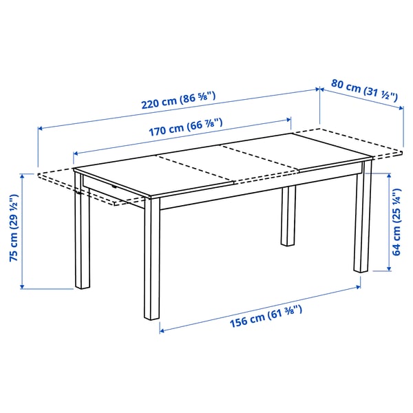 Illustration with measurements for the product: ÅLHULT.