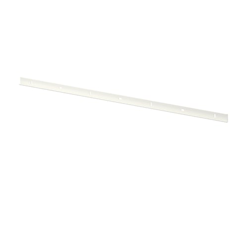 BOAXEL: white, straight, galvanised steel rail for wall upright mounting.