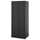 FÅGELFJÄLLET Wardrobe with 2 doors, black oak effect, 82x60x194 cm