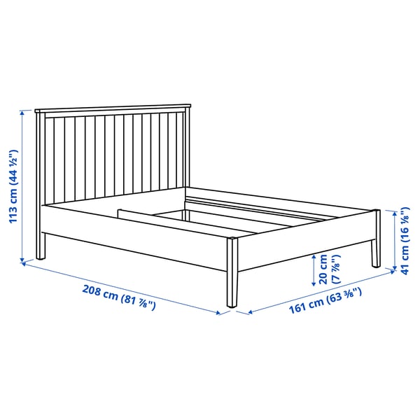 GULLABERG Bed frame, white, 150x200 cm