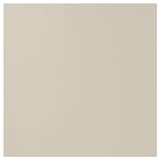 A beige HAVSTORP kitchen cabinet door, smooth and rectangular, made from acrylic paint and fiberboard.