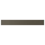 HAVSTORP: dark brown/beige long, flat panel with smooth surface.