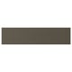 Dark brown rectangular panel, smooth surface, acrylic paint over fiberboard.