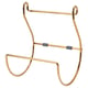 A gold HULTARP wall-mounted organiser with a curved, elegant design. It hooks and bars for hanging items, made of nickel-plated steel.