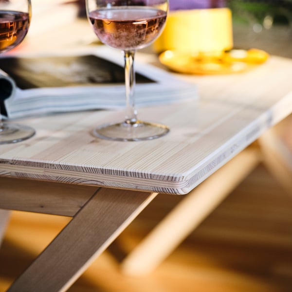 IKEA PS 2026 Table, folding/pine clear lacquered, 156x75 cm