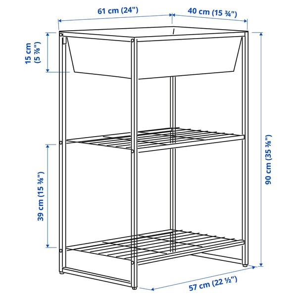 Illustration with measurements for the product: JOSTEIN.