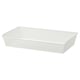 KOMPLEMENT white metal basket, rectangular, perforated design, for clothing storage.