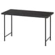 LAGKAPTEN black minimalist desk with metal legs