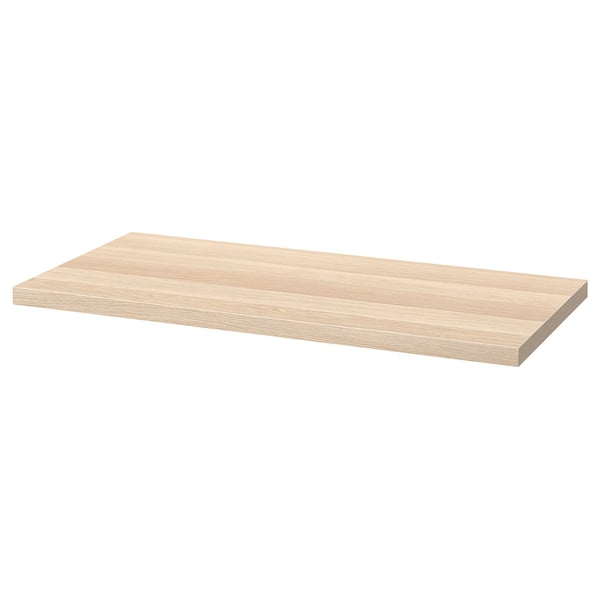 LINNMON light wood shelf, rectangular, flat, plain surface.
