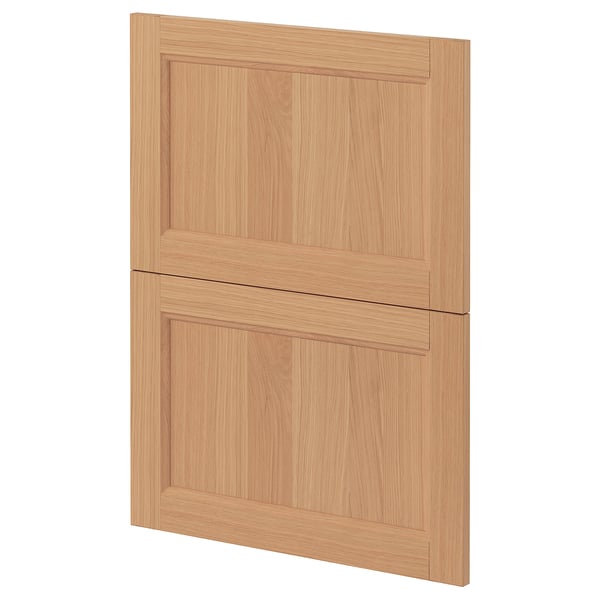 Towels METOD cabinet door in light oak wood, rectangular shape, featuring a simple, flat design.