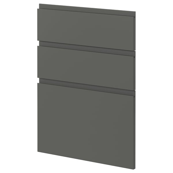 Modern grey kitchen with flat panel units.