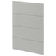 Modern grey kitchen cabinet door, rectangular with smooth finish.