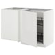 A white METOD kitchen unit with a pull-out shelf.
