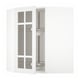 METOD kitchen unit with white stensund glass doors, modern and adjustable design.
