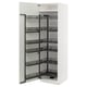 White METOD kitchen cabinet, featuring six pull-out shelves for storage.