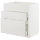 METOD kitchen unit in white with two drawers, modern design, glossy finish.