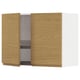 Oak METOD cabinet, open doors show shelves.