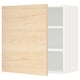 A light oak-colored cabinet with a wooden texture, part of the METOD kitchen system, showcasing a single door and adjustable shelves inside.
