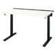 MITTZON desk: white top, black legs, adjustable.
