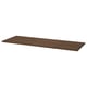MITTZON shelf, dark brown, rectangular, wood grain finish.