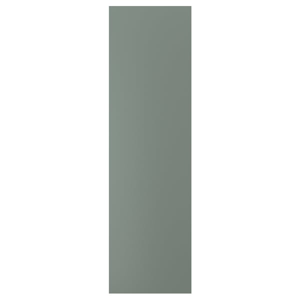 NICKEBO grey-green kitchen cabinet panel, rectangular, smooth texture.