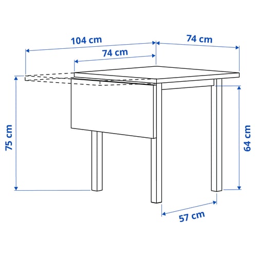Illustration with measurements for the product: NORDVIKEN.