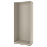 White ikea PAX wardrobe frame. Minimalist, stable, modular closet.