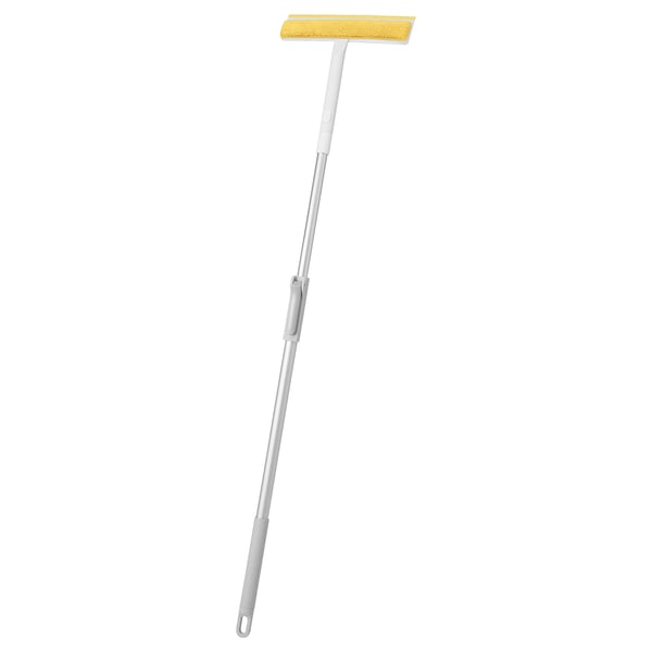 Yellow PEPPRIG telescopic cleaning handle, adjusts 76-128 cm, aluminium & plastic.