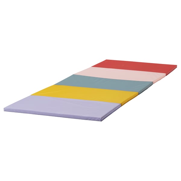 PLUFSIG Folding gym mat, red/lilac, 78x185 cm