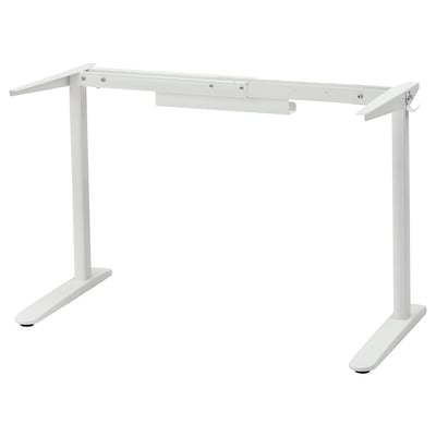 This image displays a white RELATERA desk frame, sleek and adjustable, designed for kids study spaces.