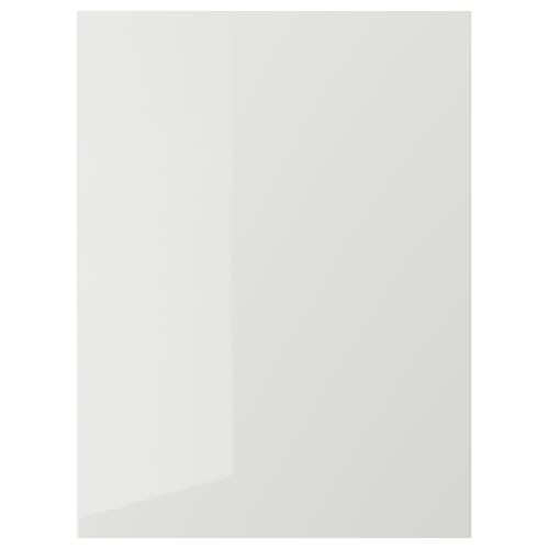 White glossy kitchen cabinet door, sleek, rectangular with minimalist design.