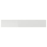 White glossy kitchen cabinet front, made of particleboard and plastic foil, part of RINGHULT series.