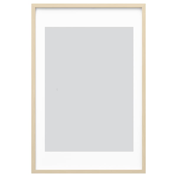 RÖDALM picture frame, light wood, rectangular design with glass front.