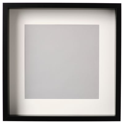 Black SANNAHED picture frame with white inner border, square shape, simple design.