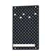 SKÅDIS black pegboard with metal hooks and shelf, rectangular shape and minimalist design.