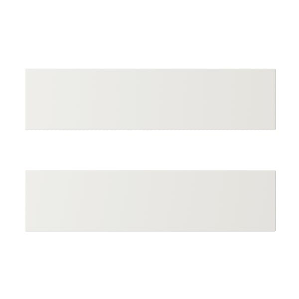Two white rectangular panels, sleek and smooth, arranged in a horizontal line.