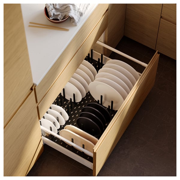 UPPDATERA Pegboard drawer organiser, anthracite, 80 cm