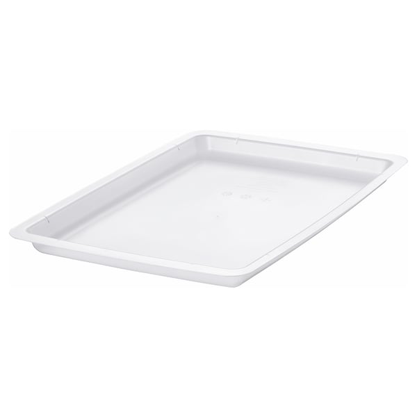 UPPSNOFSAD lid, white, plastic, rectangular, simple.